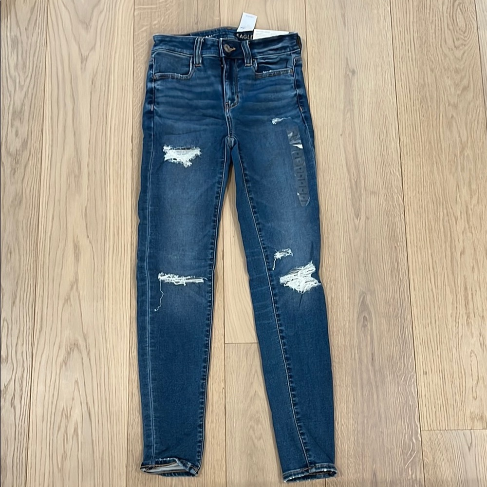 NWT American Eagle Hi-Rise Jegging Next Level Stretch Jeans Size 0